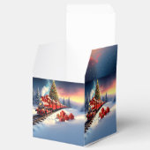 Ballotins Red Train Christmas Tree Holiday Favor Box (Ouvert)