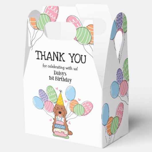 Ballotins Red Tuxedo Cockapoo Cavapoo Merci d'anniversaire (Ouvert)