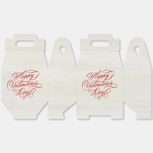 Ballotins Red Valentines Day Calligraphy (Déplié)