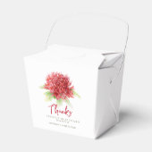 Ballotins Red waratah flower art merci coutume (Verso)