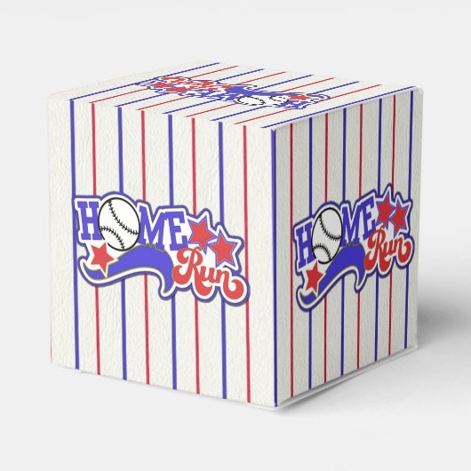 Ballotins Red White & Blue Home Run Baseball Cube Ballotin (Arrière)