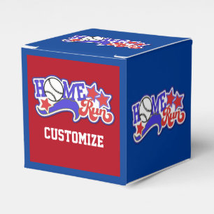 Ballotins Red White & Blue Home Run Baseball Cube Ballotin2