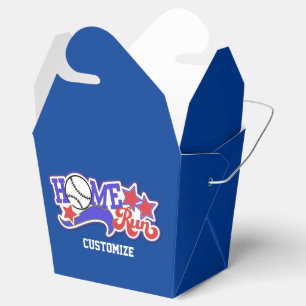 Ballotins Red White & Blue Home Run Baseball Take Box