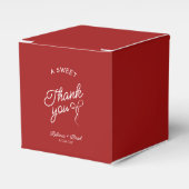 Ballotins Red & White Hand Drawn Bow Sketch Wedding  (Verso)