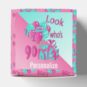 Ballotins Regardez qui a 90 ans | 90e anniversaire - rose et (Haut)