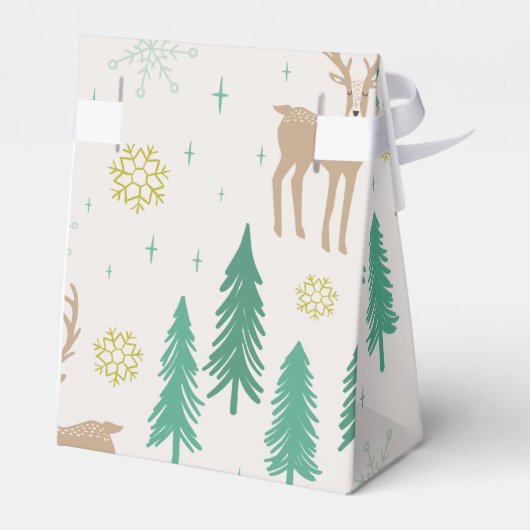 Ballotins Reindeer de Noël dans la forêt À feuillage persist (Arrière)