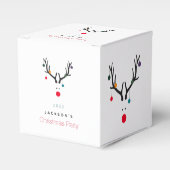 Ballotins Reindeer moderne rouge blanc nom de famille (Verso)