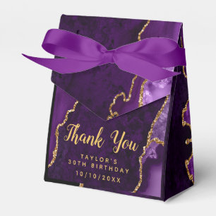 Ballotins Remerciement d'anniversaire Agate Violet et Or