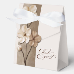 Ballotins Remerciement de mariage floral botanique beige sab