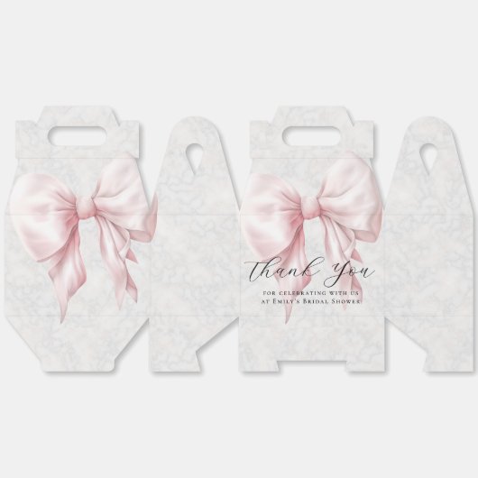 Ballotins Remerciement élégant pour Baby Shower rose (Déplié)