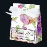 Ballotins Remerciement floral aquarelle violet rose élégant<br><div class="desc">Cette boîte de remerciement fleurie rose romantique est parfaite pour n'importe quel mariage de jardin,  botanique,  floral,  romantique,  en plein air,  rustique,  vintage,  bohème ou formel.</div>