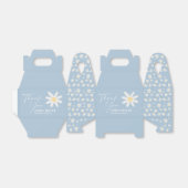 Ballotins Remerciement floral bleu poussiéreux  (Déplié)