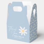 Ballotins Remerciement floral bleu poussiéreux  (Ouvert)