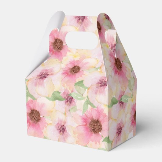 Ballotins Remerciement floral rose blush aquarelle (Arrière)