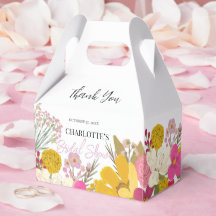 Remerciement pour une Baby Shower Floral de Jardin