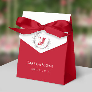 Ballotins Remerciements de mariage Double Bonheur Chinois