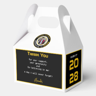 Ballotins Remerciements de photo de remise de diplôme jaune 