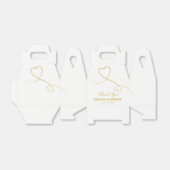 Ballotins Remerciements | Deux Coeurs d'or | Mariage personn (Déplié)