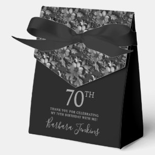 Ballotins Remerciements Fleuris Argentés 70e Anniversaire