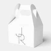 Ballotins Remplacement des initiales | Noir en blanc (Arrière)