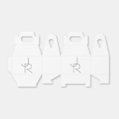 Ballotins Remplacement des initiales | Noir en blanc (Déplié)