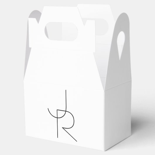 Ballotins Remplacement des initiales | Noir en blanc (Ouvert)