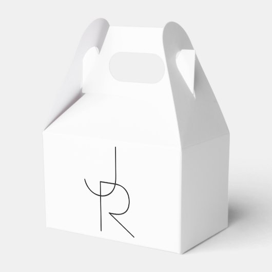Ballotins Remplacement des initiales | Noir en blanc (Verso)