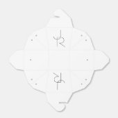 Ballotins Remplacement des initiales | Noir en blanc (Déplié)