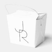 Ballotins Remplacement des initiales | Noir en blanc (Arrière)