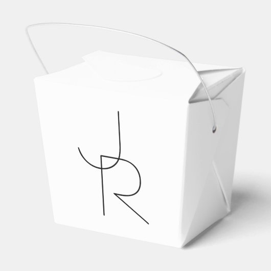 Ballotins Remplacement des initiales | Noir en blanc (Arrière)