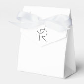 Ballotins Remplacement des initiales | Noir en blanc (Verso)