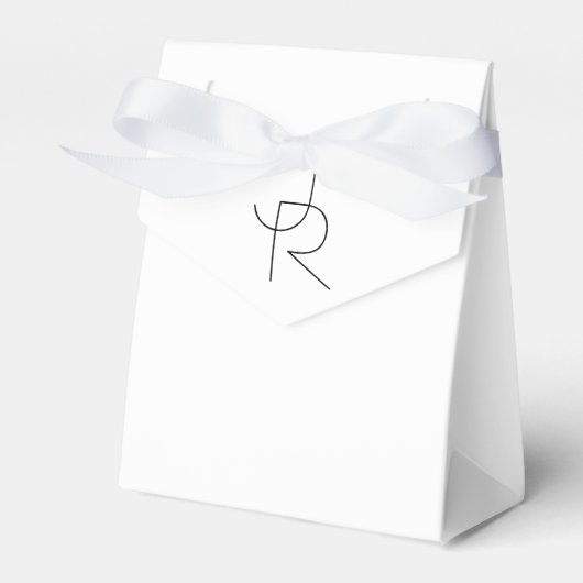 Ballotins Remplacement des initiales | Noir en blanc (Verso)