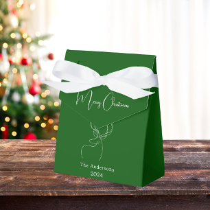 Ballotins Renne moderne de Noël gribouillé vert