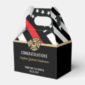 Ballotins Retraite des pompiers Red Line Flag Félicats (Arrière)