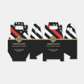 Ballotins Retraite des pompiers Red Line Flag Félicats (Déplié)