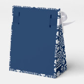 Ballotins rétro 60 blanc bleu motif floral (Arrière)