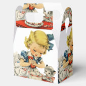 Ballotins Rétro Anniversaire Fille Cake Cat Enfants Artwork (Ouvert)