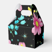 Ballotins Retro Black colorful Flowers Pattern Birthday part (Arrière)