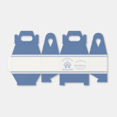 Ballotins Retro Blue Coquillages & Cloches de Mariage Enterr (Déplié)