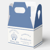 Ballotins Retro Blue Coquillages & Cloches de Mariage Enterr (Ouvert)