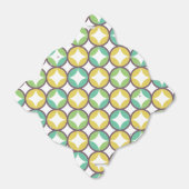 Ballotins Retro Diamond dans Circle Pattern Blue Green Gold (Déplié)