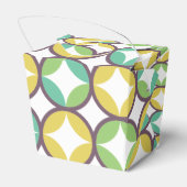 Ballotins Retro Diamond dans Circle Pattern Blue Green Gold (Arrière)