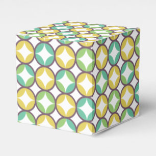 Ballotins Retro Diamond dans Circle Pattern Blue Green Gold