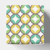 Ballotins Retro Diamond dans Circle Pattern Blue Green Gold (Haut)