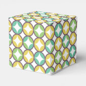 Ballotins Retro Diamond dans Circle Pattern Blue Green Gold (Arrière)