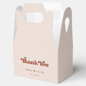 Ballotins Retro élégant Mariage rose Peach Merci (Ouvert)