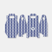 Ballotins Retro Floral Stripes Monogramme Design (Déplié)