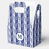 Ballotins Retro Floral Stripes Monogramme Design (Ouvert)