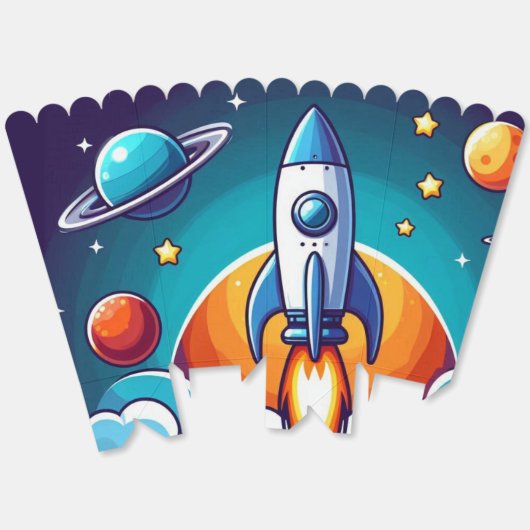 Ballotins Retro, fusée spatiale (Déplié)