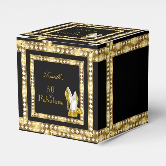 Ballotins Retro Glamor Hollywood Fabulous 50 Gold Deco Box (Verso)